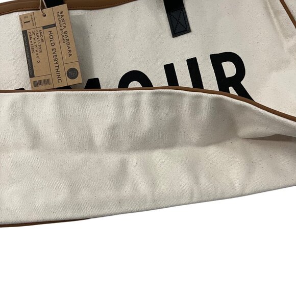 Santa Barbara Design Studio Womens Light Canvas Amour Tote Bag NWT - Picture 2 of 5